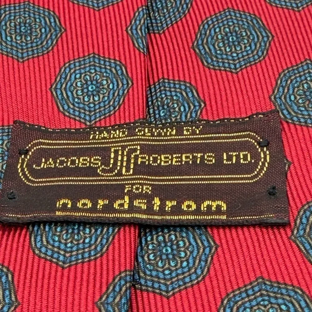 Jacobs Roberts LTD for Nordstrom Red and Blue Patterned Men's Tie